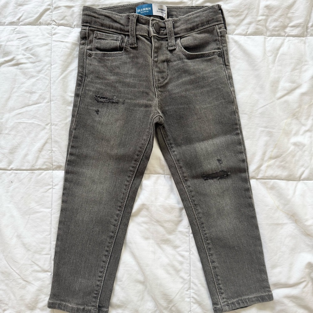 Old Navy Size 3T Kids Gray Distressed Jeans